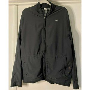 NIKE Vintage 90s Mens Black Jacket-Size L RN 56323 Lined Windbreaker
